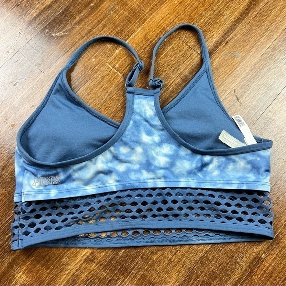 Victoria’s Secret Pink Ultimate Lightly Lined Racerback Sports Bra Medium Blue - Picture 2 of 7